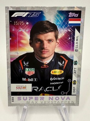 Topps Turbo Attax 2025 # Max Verstappen Super Nova 338 # Diamond Parallel /75  