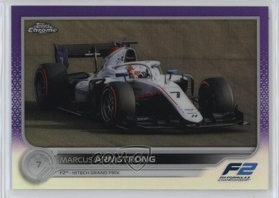 2022 Topps Chrome Formula 1 F2 Cars Purple Refractor /399 Marcus Armstrong 0g3o