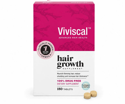 VIVISCAL Hair Growth Supplement for Women 180 Tablets - 3 Month Supply