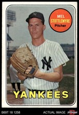 1969 Topps #470 Mel Stottlemyre Yellow Name Yankees COMMON VARIATION 4 - VG/EX