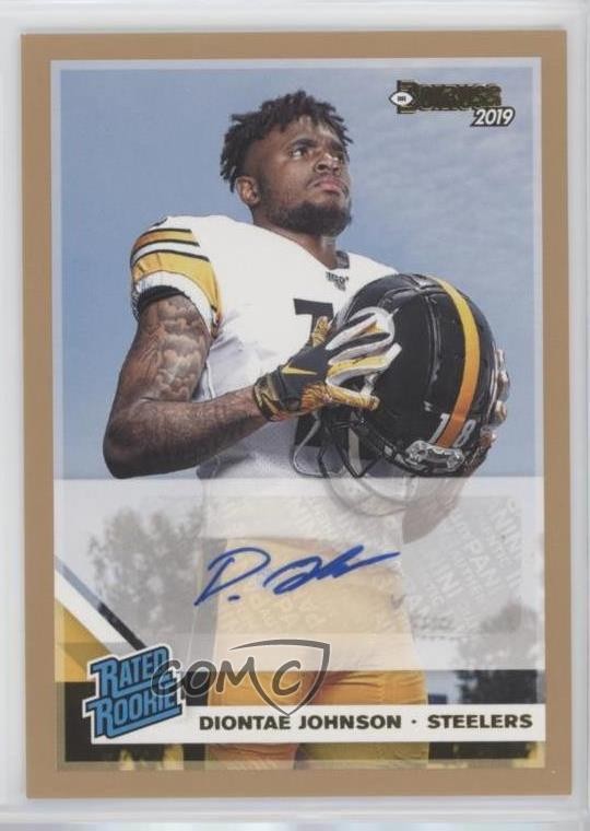 2019 Panini Donruss Rated Press Proof Bronze Diontae Johnson #327 Rookie Auto RC