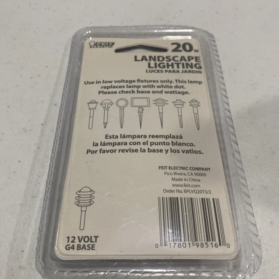 Feit Electric Landscape Light Bulb, 20 Watt-12 Volt, G4 Base, Pack of 2 Bulbs - Image 3 of 3