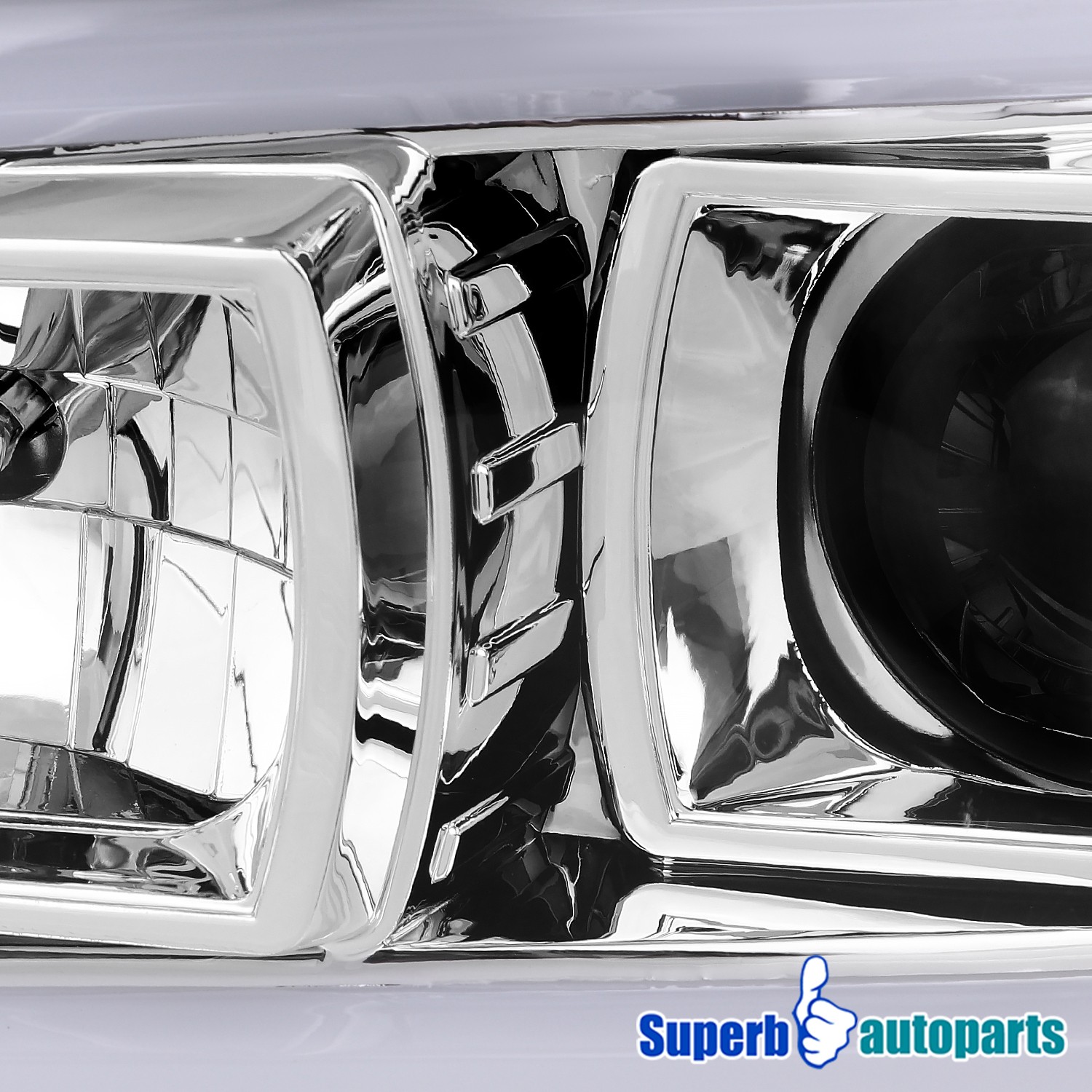 Fits 1999-2006 GMC Sierra Yukon Projector Headlights LED Strip+Bumper Lamps