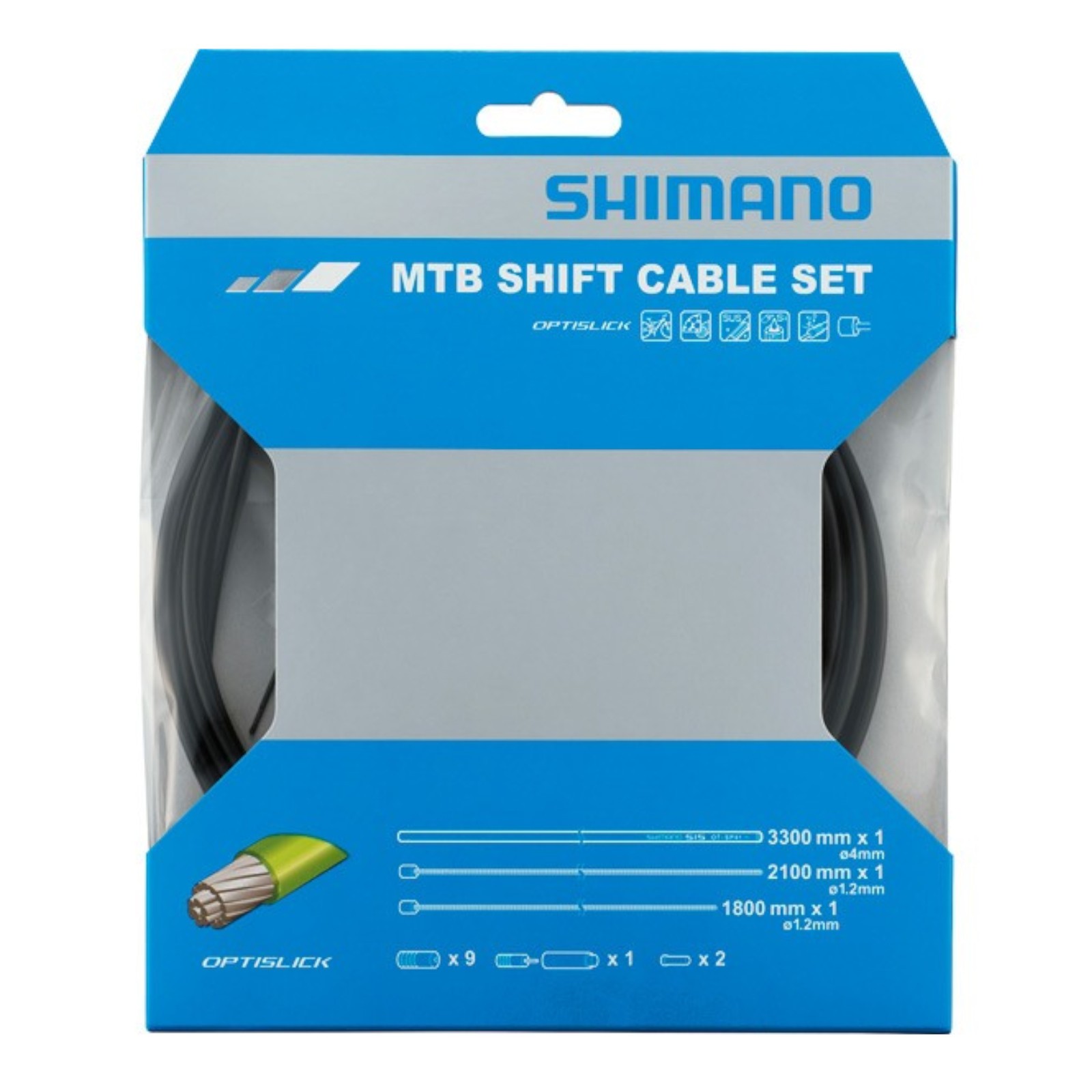 Shimano XT M8000 Gear Cable Set For MTB OPTISLICK Coated inner Cables Black