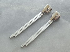 Wonderful Long Unusual Solid Sterling Silver Statement Dangle Bar Earrings Gilt