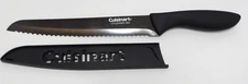 Cuisinart Serrated Bread Knife w/ Blade Guard, Black Metallic Coated, 8 in