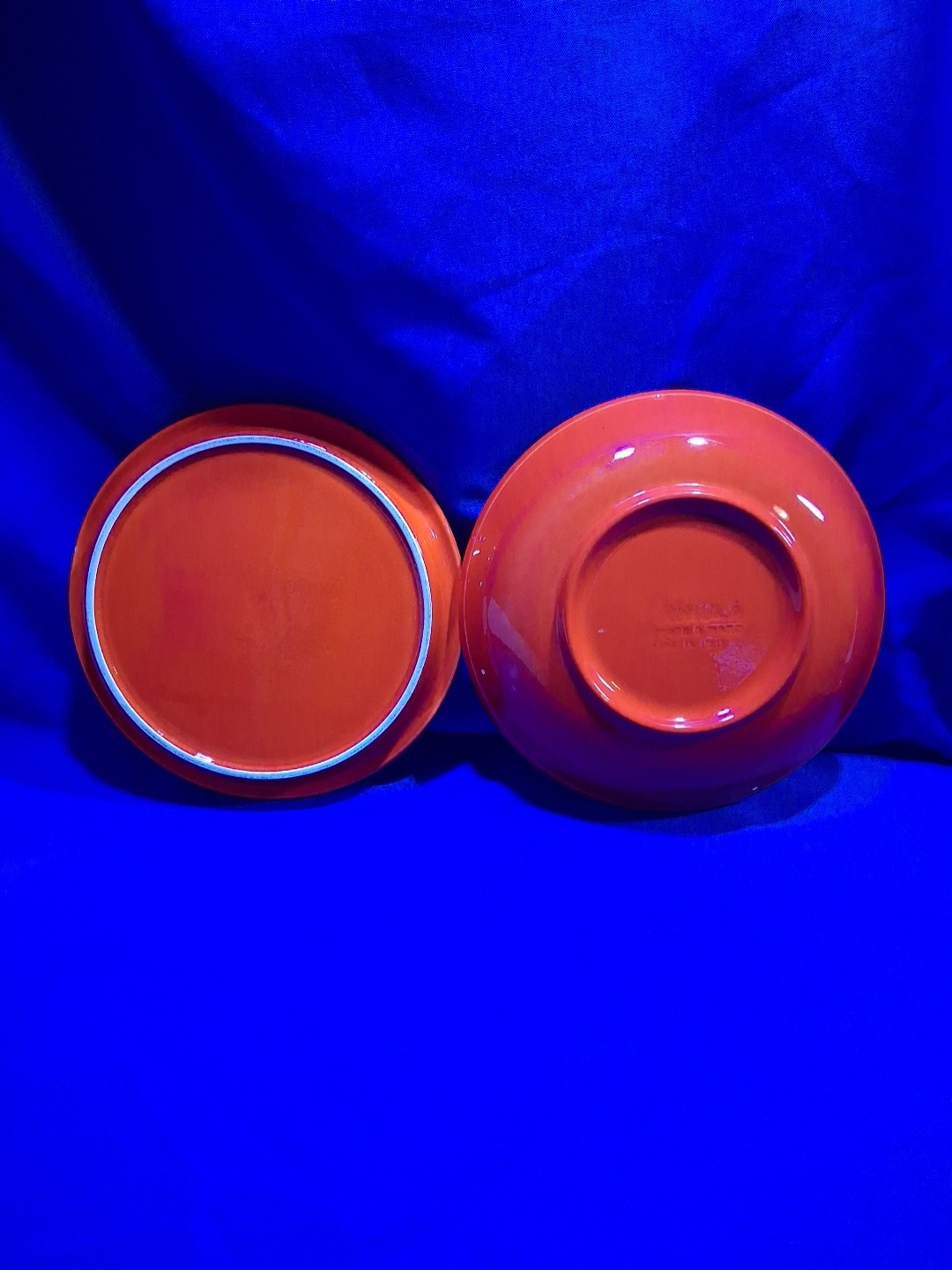 Orange Redish La Primula Vintage Pasta Bowl