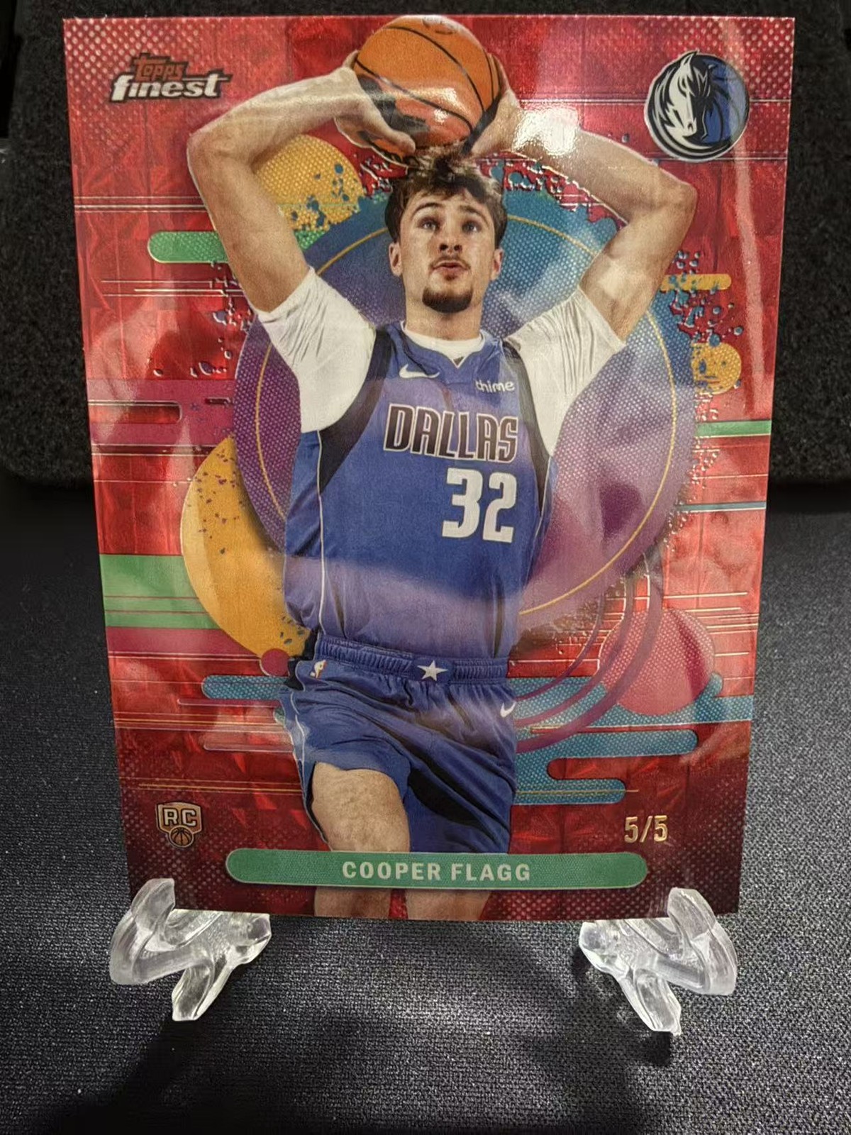 Cooper Flagg 2025-26 Topps Finest 5/5 Red Geometric RC Uncommon #101 -King6