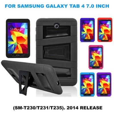 Tablet Case for Galaxy Tab 4 7'' 2014 SM-T230 Heavy Duty Shockproof Kickstand