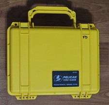 Pelican 1150 Protective Case Yellow Watertight Crushproof w Foam Insert