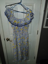 Blue And White Floral Dress