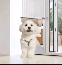 VEVOR   XL Pet Door 75 7/8"-80 11/16"W/ Flap 17"X10" Adjustable for Sliding Door