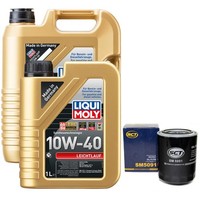 MotoröL Set Leichtlauf 10W-40 Liqui Moly 6 Liter + ÖLfilter FüR Hyundai KIA 2.5