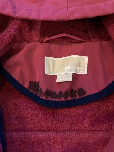 Michael Kors Girls Pink Soft Shell Fleece Lined Coat Jacket Youth Size 7/8 - Picture 5 of 8