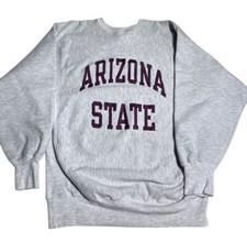 Vintage ASU Arizona State Sun Devils Champion Reverse Weave Sweatshirt XXL Gray