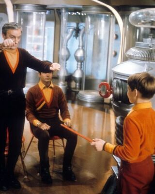 Lost in Space Will watches Dr Smith dance Robot & Don West 24x30 inch poster