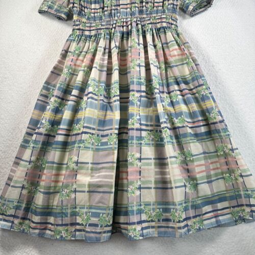 Tia Cibani Kid Hannah Fit & Flare Tea Dress Girl 11/12 Year Old Purple Green New - Picture 4 of 16
