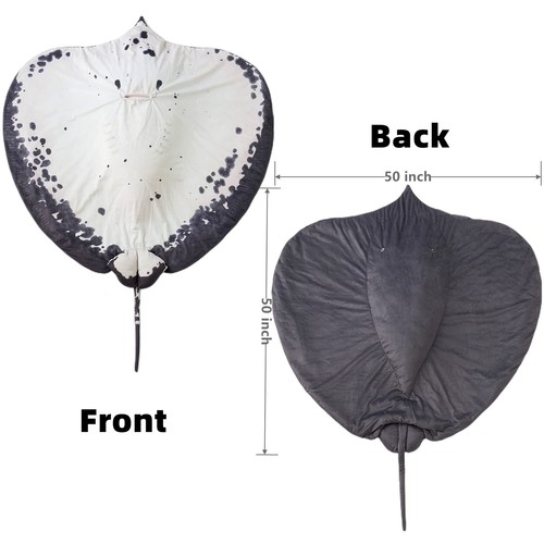 Manta Ray Stuffed Animal Stingray Blanket, Wearable Blanket, Manta Ray Plush ... - Picture 2 of 6