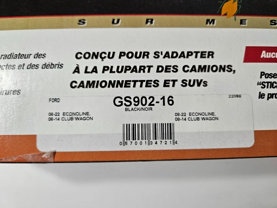 GS902-16 Custom Fit Truck Grill Bug Screen for 08-22 Econoline / E-Series - Image 3 of 4