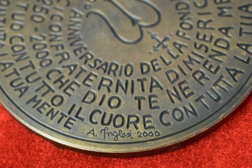 Alberto INGELSI Comm. Medal 750th Fondazione Misericordia Siena in bronze - Picture 7 of 7