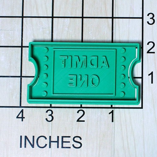 Cortador de galletas y sello de fondant para boleto de película #1661 - Imagen 2 de 2