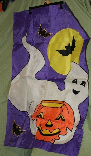 Outdoor Garten Haus Flagge Halloween Geist Kürbis saisonal Herbst groß neu ohne Etikett - Bild 1 von 4