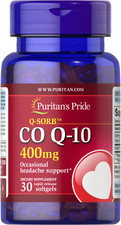 Puritan's Pride Q-SORB CO Q-10 400 mg, 30 Rapid Release Softgels