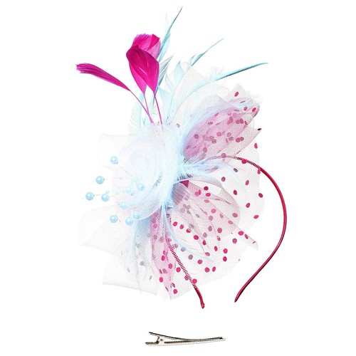 Women Cocktail Party Fascinator Hat Wedding Church Kentucky Derby Formal Mesh - Picture 20 of 34