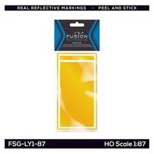 HO Scale Railroad Locomotive Yellow Reflective Sill Stripes Set