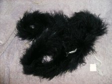 NEW BLACK MARABOU FUR FEATHER BOA 78" LONG NEW IN PACKAGE