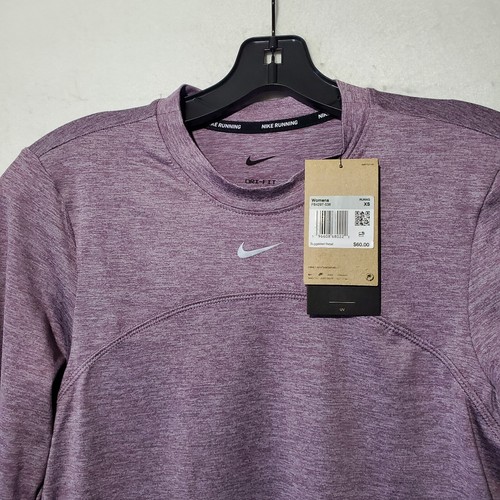 Nike Running Shirt Women's XS Dri Fit Purple Heather Long Sleeve MSRP $60 NWT - Picture 4 of 11