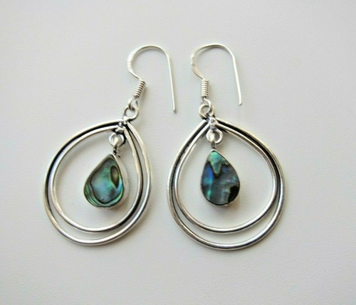 Blue\ Green Paula Abalone Shell Drop Studs, Earrings - NEW. - Picture 50 of 88