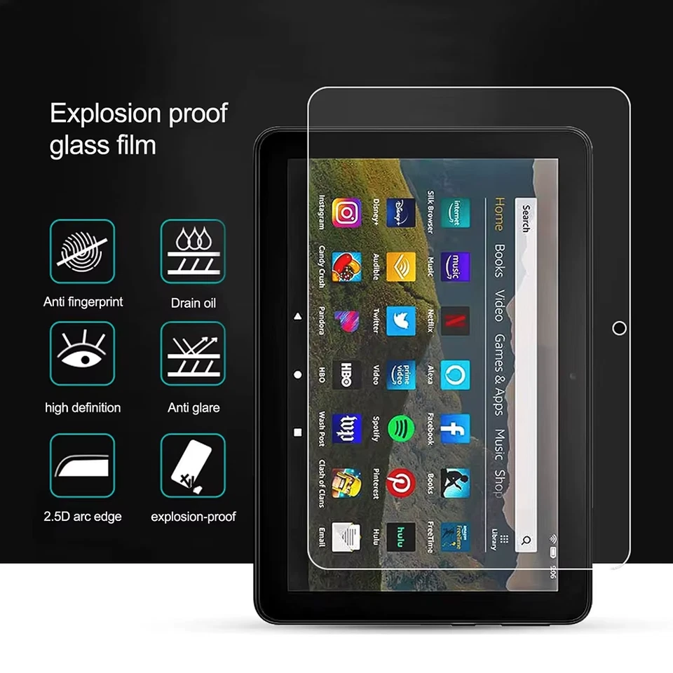 4-Pack Tempered Glass Screen Protector For Amazon Fire HD 10 Tablet 2023/2021 - Image 3 of 3