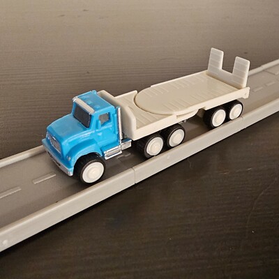 Flatbed Tow Truck Blue NEW Road To Gold Driven Battat Pocket Micro Toy Car