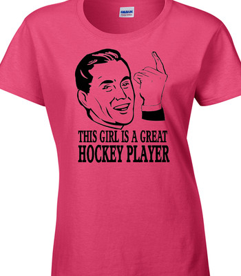 Hockey Damen T-Shirt toll Spieler Sport Eisrasen Olympia lustig Geburtstag Geschenk