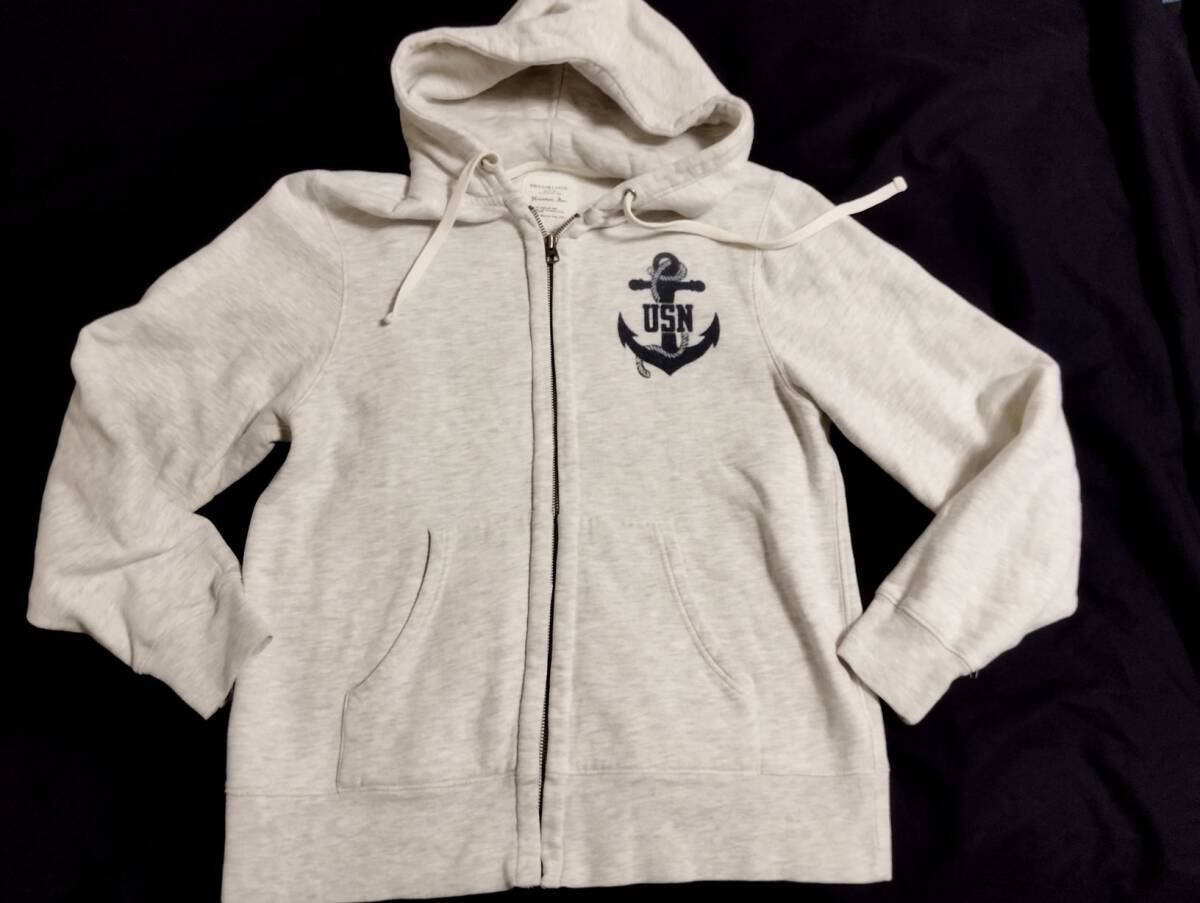 Houston HOUSTON US NAVY Zip Up Sweat Hoodie L