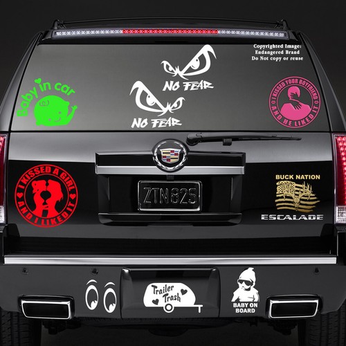 Funny 2 No Fear Eyes JDM Boost Drift Truck Sticker Decal - Picture 5 of 12