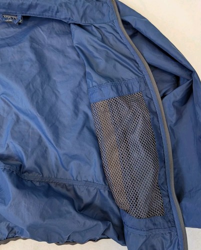 Lands' End Windbreaker Jacket Women's Medium Light Weight Blue Mesh Zip Pockets - Picture 10 of 16