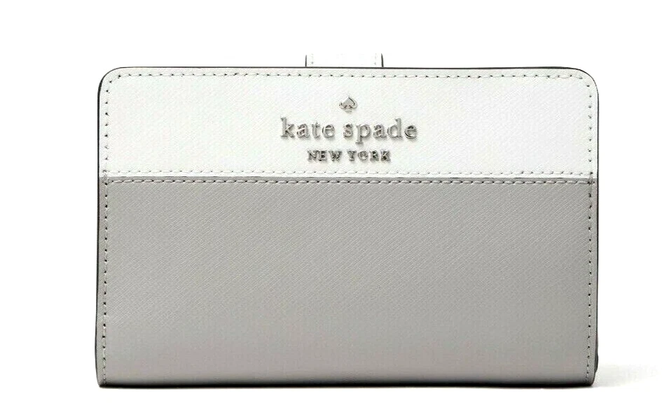 Buy the Kate Spade Staci Saffiano Leather Compact Bifold Wallet +