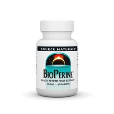 Source Naturals, Inc. Bioperine Black Pepper Fruit Extract 60 Tablet