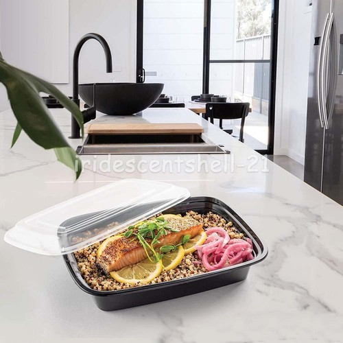 Meal Prep Plastic Food Storage Containers Freezer Microwavable Lunch Box 1000ML - Picture 7 of 10