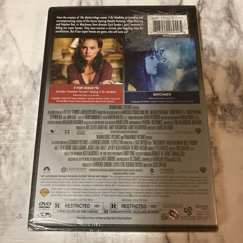 V for Vendetta / Watchmen 2012 DVD - Image 2 of 4