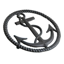 Untersetzer Anker | Topfuntersetzer Pflanzenuntersetzer | Gusseisen  | Ø 18 cm