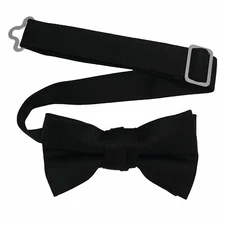 Boys Bow Tie Quality clip on adjustable neck band Satin Solid Pattern Colors