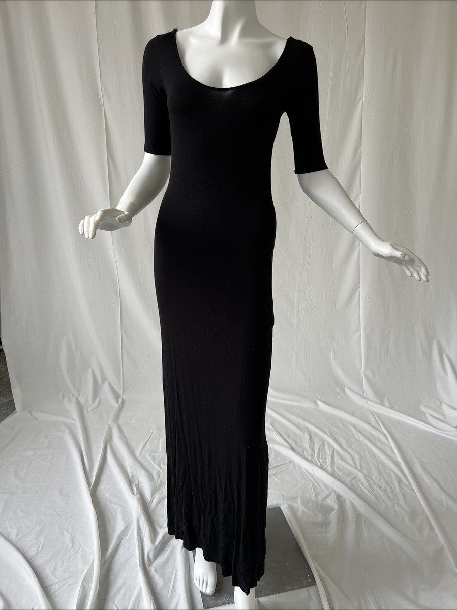 bar iii long sleeve dress BAR III $79 Womens New 1126 Brown Jewel Neck Long Sleeve Hi-Lo Dress L B+B