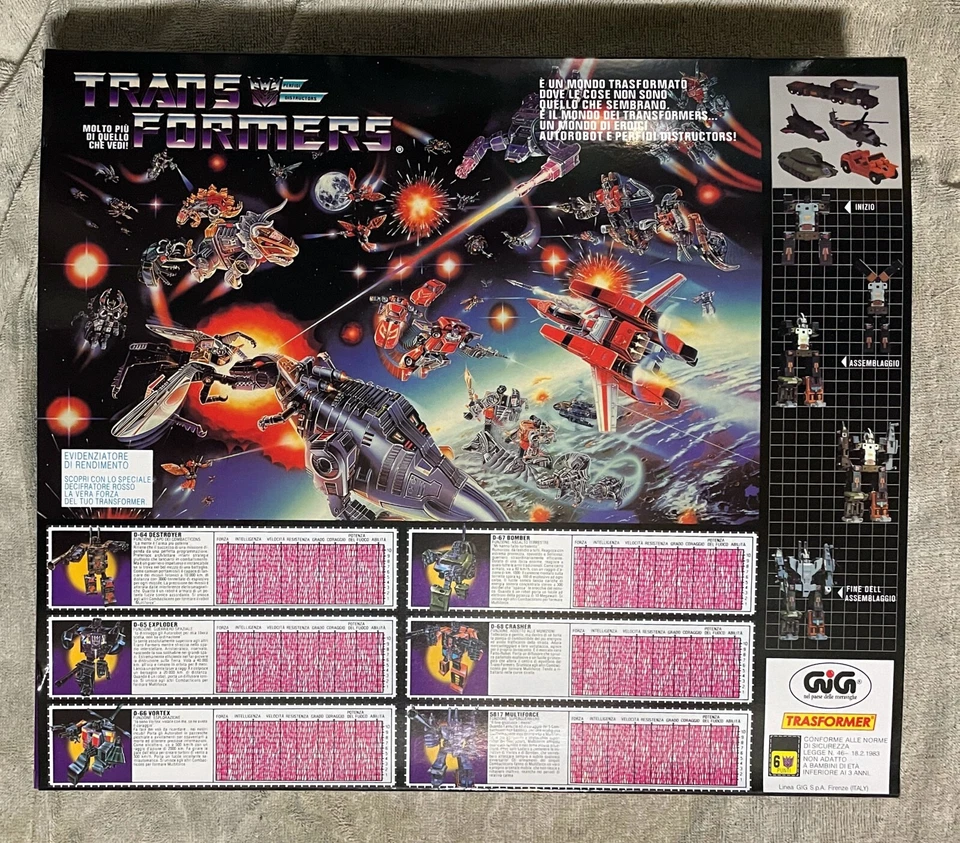 TRANSFORMERS G1 DECEPTICON COMBATICONS BRUTICUS GIFTSET BOX, FOAM, & MANUAL NEW! - Image 2 of 4