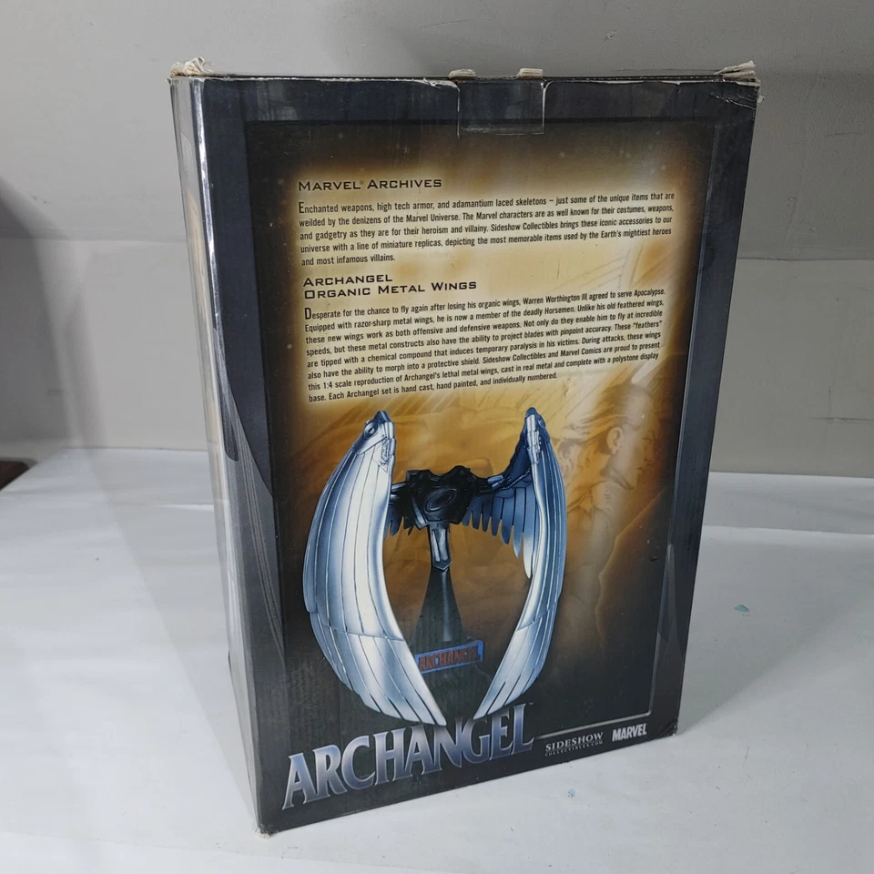 Réplica de alas de metal orgánico Arcángel Sideshow Marvel Archive escala 1/4 Foto 2 de 2