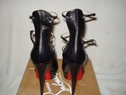 100% AUTH NEW WOMEN LOUBOUTIN SISTOERLESS 150 SHINY BLACK CALF PUMP/HEEL US 11 — photo 7