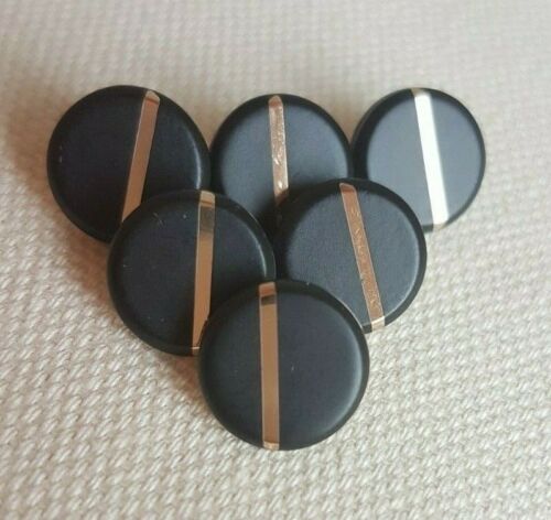 LUXUS METALL SCHWARZ & GOLD KNÖPFE - RUND, STREIFEN, 11 MM, 23 MM, 30 MM, 40 MM, UK - Bild 7 von 21