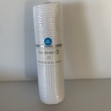 New Sealed Deco 10" X 20ft White Poly Burlap Decorative Mesh by Celebrate It